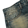 Men's Loose Denim Pants Washed Distressed Vintage Street