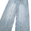 Draped Wide-Leg Relaxed Baggy Jeans