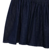 Low-Cut Back Ruffle Mini Denim Dress