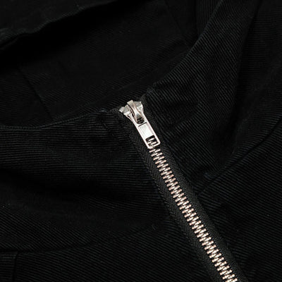 Vintage Washed Hooded Denim Work Jacket for Men