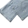 Distressed Stretch Flared Denim Jeans