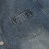 Heavy Washed Distressed Retro Simple Casual Denim Jacket