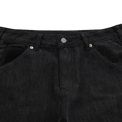 Street Deconstructed Embroidered Slim Flare Jeans