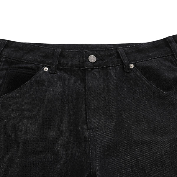Street Deconstructed Embroidered Slim Flare Jeans