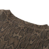 Vintage Snake Texture Waffle Long-Sleeve T-Shirt