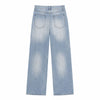 Light Fade Vintage Straight Cut Denim Jeans