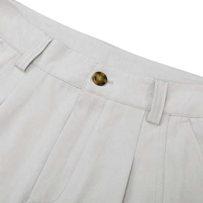 Minimalist Wide-Leg Pleated Pants