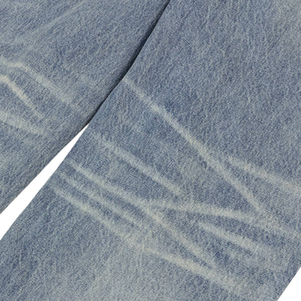 Vintage Washed Distressed Wide Leg Straight Jeans