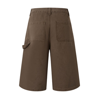 Vintage Washed Distressed Utility Bermuda Shorts