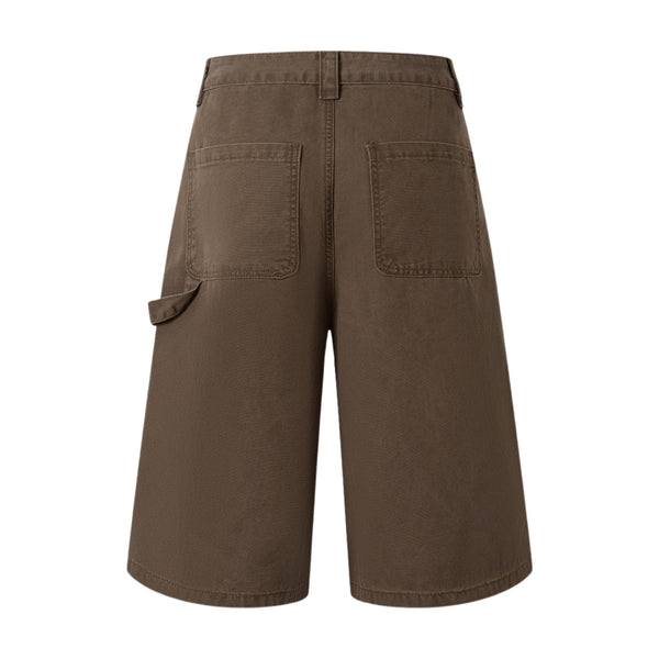 Vintage Washed Distressed Utility Bermuda Shorts