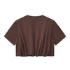 Double-Layer Bubble-Hem Cropped Streetwear Tee