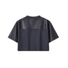 Cyber-Grunge Distressed Cutout Y2K Cropped Top