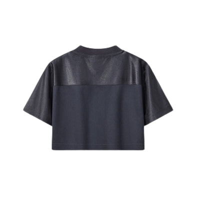 Cyber-Grunge Distressed Cutout Y2K Cropped Top