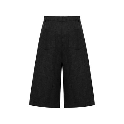 Vintage Draped Pleated Bermuda Shorts