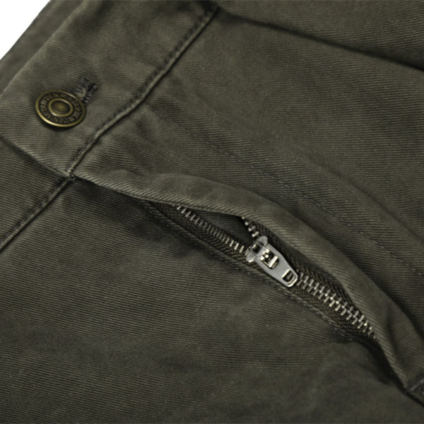 Men's Vintage Punk Cargo Pants – Wide-Leg, Zipper & Pockets