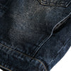 Original Sapphire Turquoise Button Retro Street Loose Washed Distressed Denim Jacket