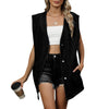 Denim V Neck Button-Front Vest