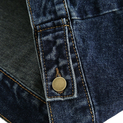 New American Vintage Loose Brown Collar Denim Jacket