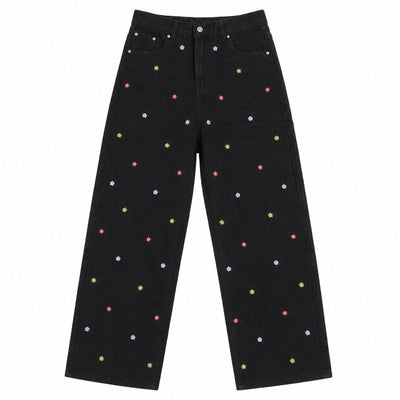Vintage Rhinestone Straight Leg Jeans