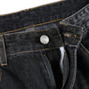Faded Crackle Wash Baggy Curved Leg Denim Jeans