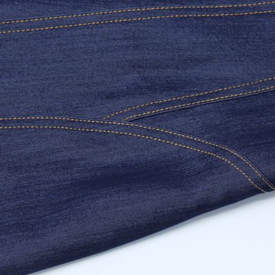 Round Neck A-Line Denim Midi Dress