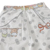 Washed Rabbit Print Polka Dot Bow Detail Relaxed Wide-Leg Bermuda Shorts