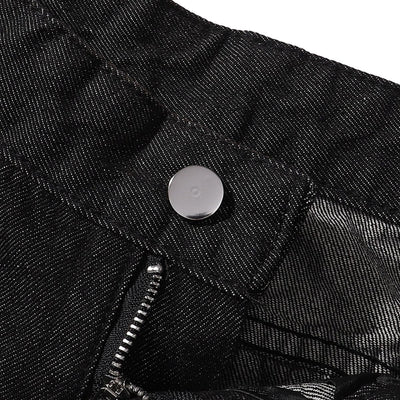 Minimalist Wide Leg Black Jeans