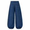 Vintage Barrel Leg Denim Jeans with Curved Seam Design
