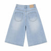 Distressed Light Wash Denim Shorts