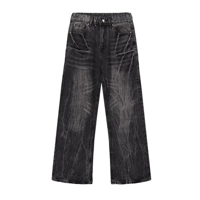 Vintage Whiskered Straight Leg Jeans