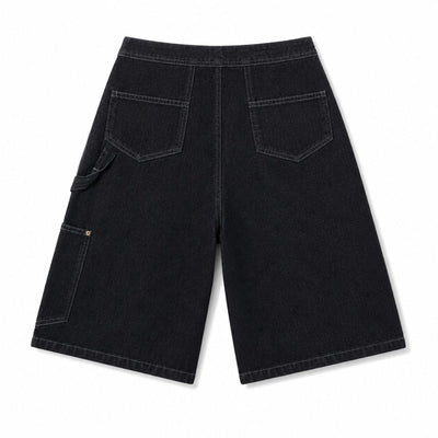 Vintage Black Relaxed Fit Denim Shorts