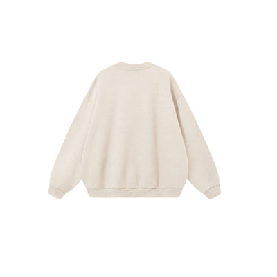 Heavyweight Fleece Boxy Drop ShoulderCrew Neck Sweatshirt