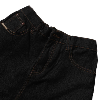 Raw Wash Wide Straight Denim Jeans