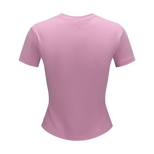 Women’s Retro Wash Fitted Stand Collar Tee