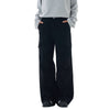 Washed Vintage Distressed High Waist Relaxed Wide Leg Draped Pants