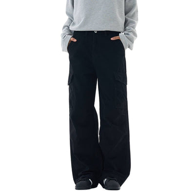 Washed Vintage Distressed High Waist Relaxed Wide Leg Draped Pants