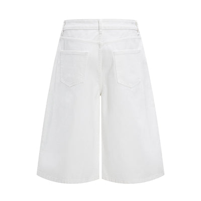 Retro Washed Baggy Straight-Leg Bermuda Shorts