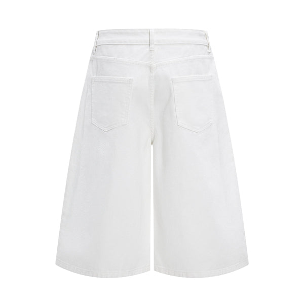 Retro Washed Baggy Straight-Leg Bermuda Shorts