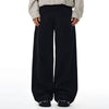 High Waisted Wide Leg Quilted Twill Utility Pants