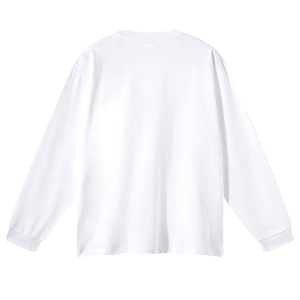 Solid Loose Fit Side Split Hem Long Sleeve T-Shirt