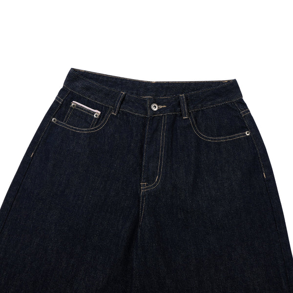 Vintage Loose Straight-Leg Denim Bermuda Shorts