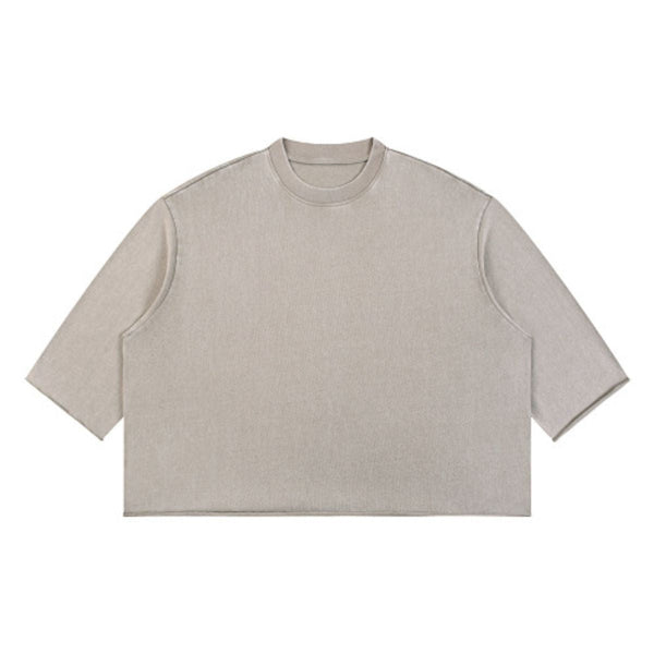 Heavyweight Vintage Wash Relaxed Fit Raw Edge T-Shirt