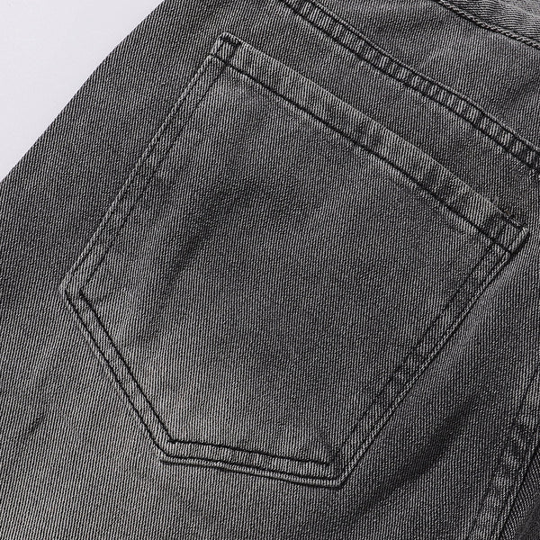 Faded Grey Distressed Wide Leg Vintage Jeans