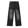 Vintage Wash Whisker Faded Straight Leg Jeans
