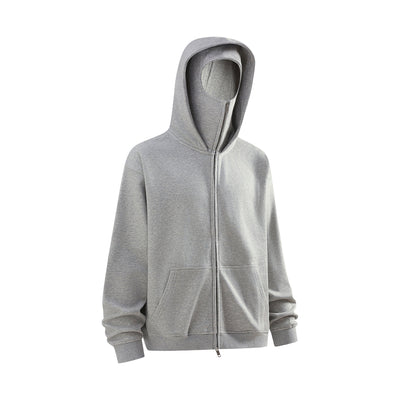 Unisex Full-Zip Fleece Layered Hood Hoodie