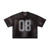 Athletic Mesh Cropped Football Jersey Number 08