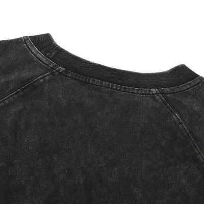 Stone-Washed Raw-Edge T-Shirt 275gsm