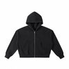 Full Zip-Up Boxy Fit Fleece Hoodie