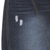 Dark Wash Embroidered Barrel-Leg Jeans