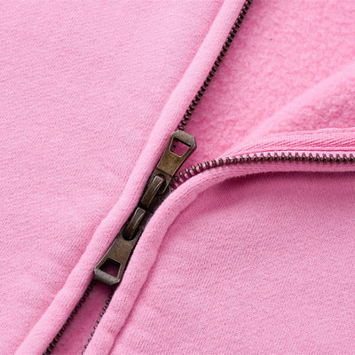 Vintage Oversized Full Zip Kangaroo Pocket Hoodie